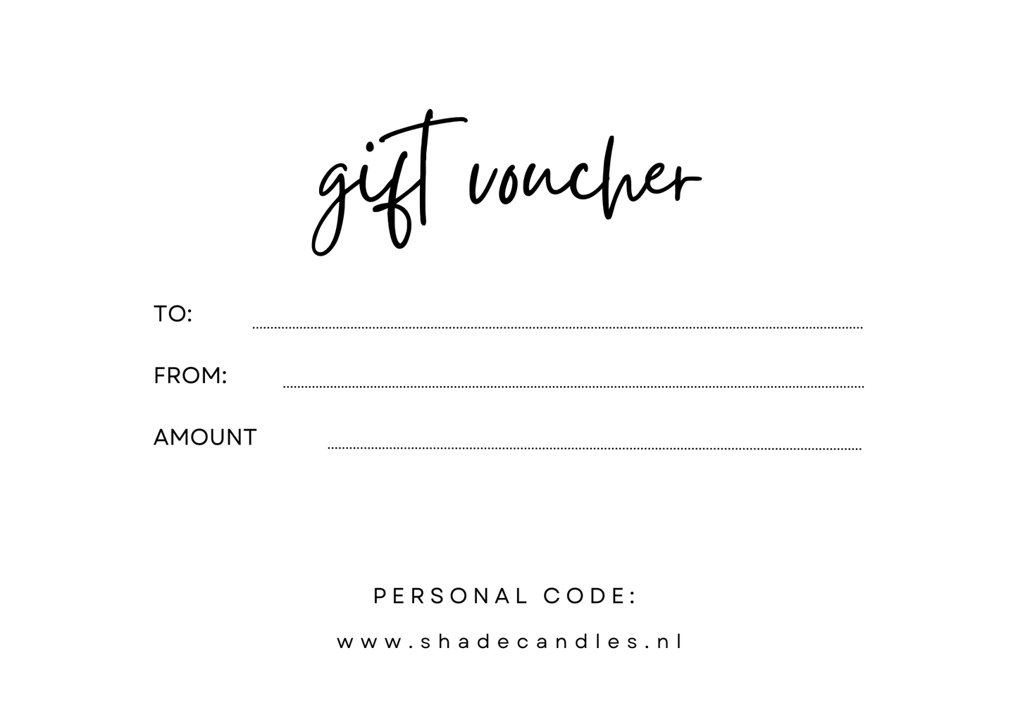 Shade Candles digitale cadeaubon – perfect geschenk voor elke gelegenheid