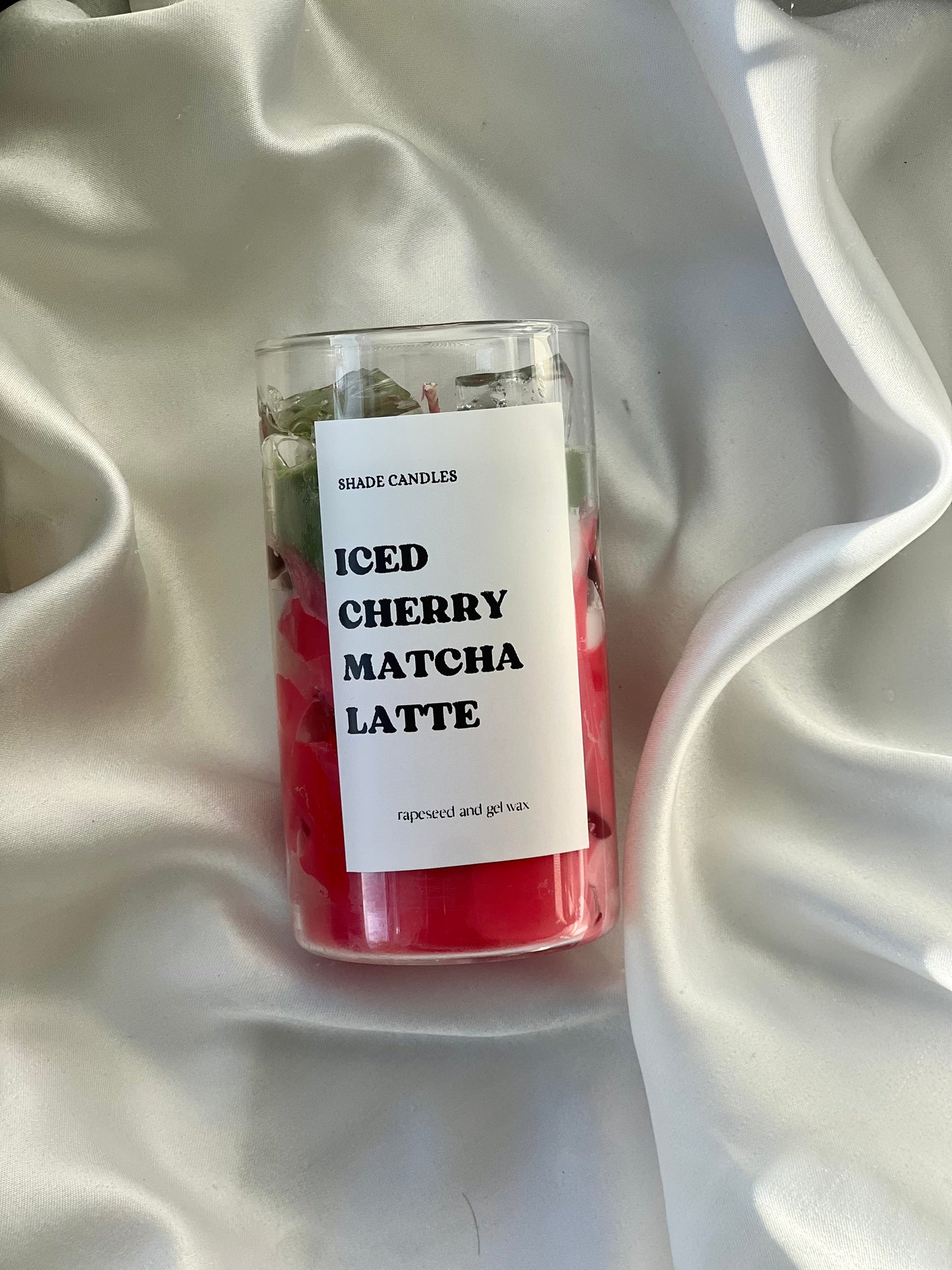 Iced Cherry Matcha Latte Kaars